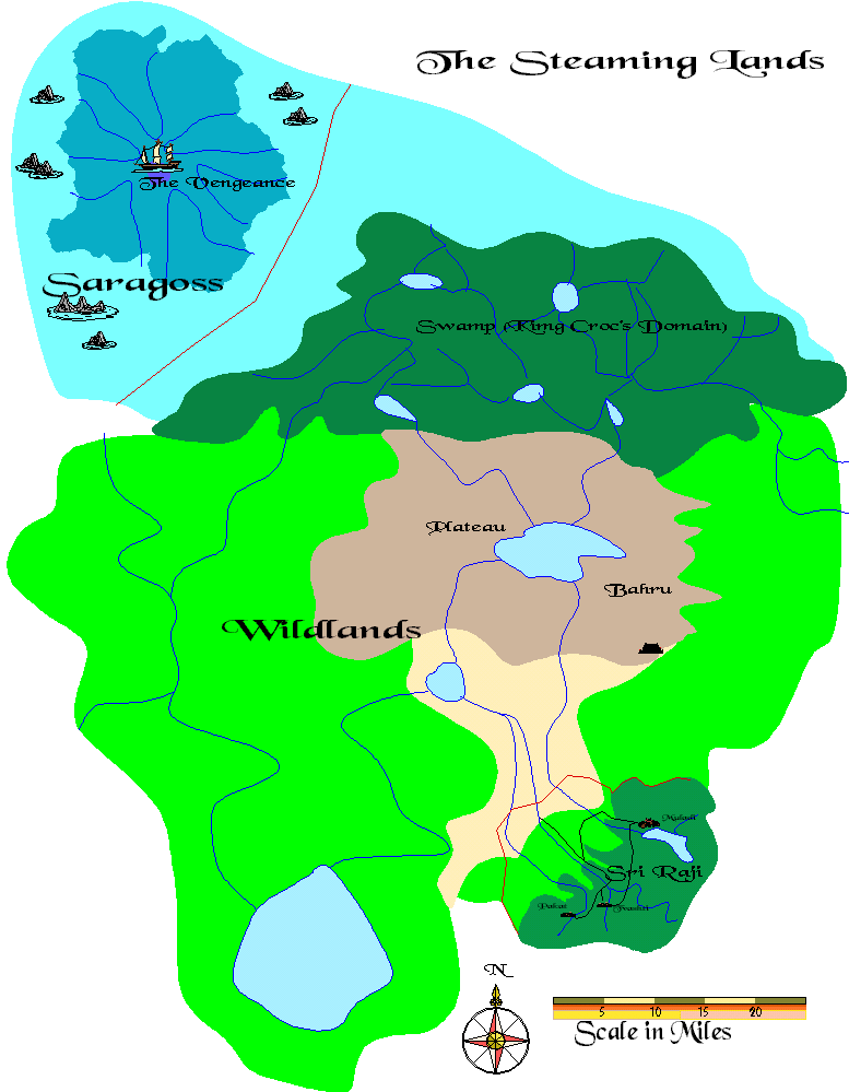 Steaming Lands map