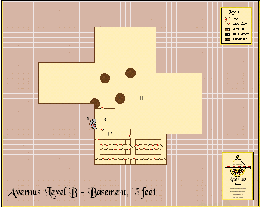 Avernus, level B, basement, 15 feet