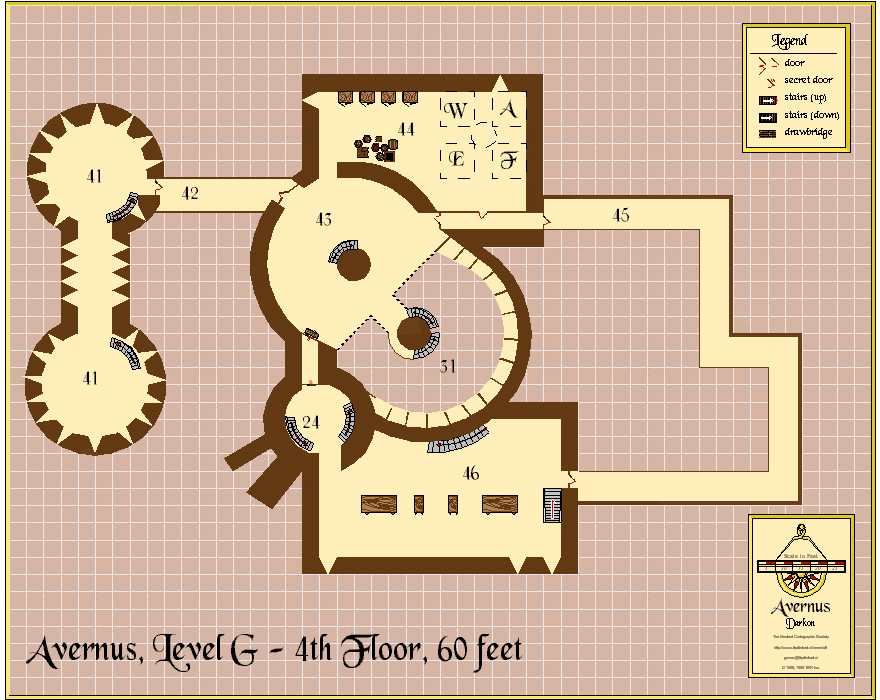 Avernus, Level G, 4th floor, 60 feet