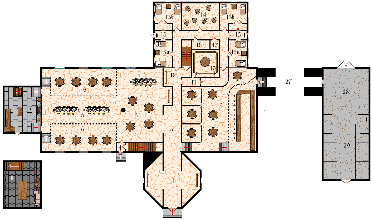 Kartakan Inn - First floor map