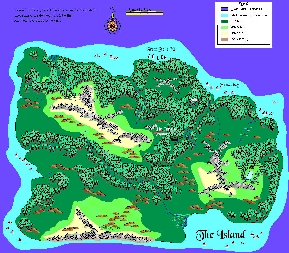 The Island map