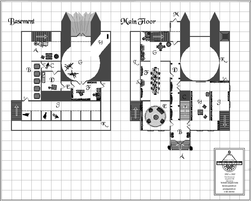 The House on Gryphon Hill - Basement/Ground Floor