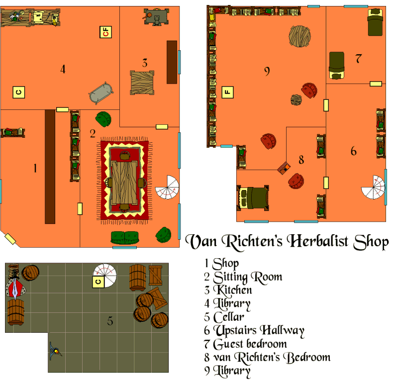 Van Richten's Herbalist Shop - Color Map